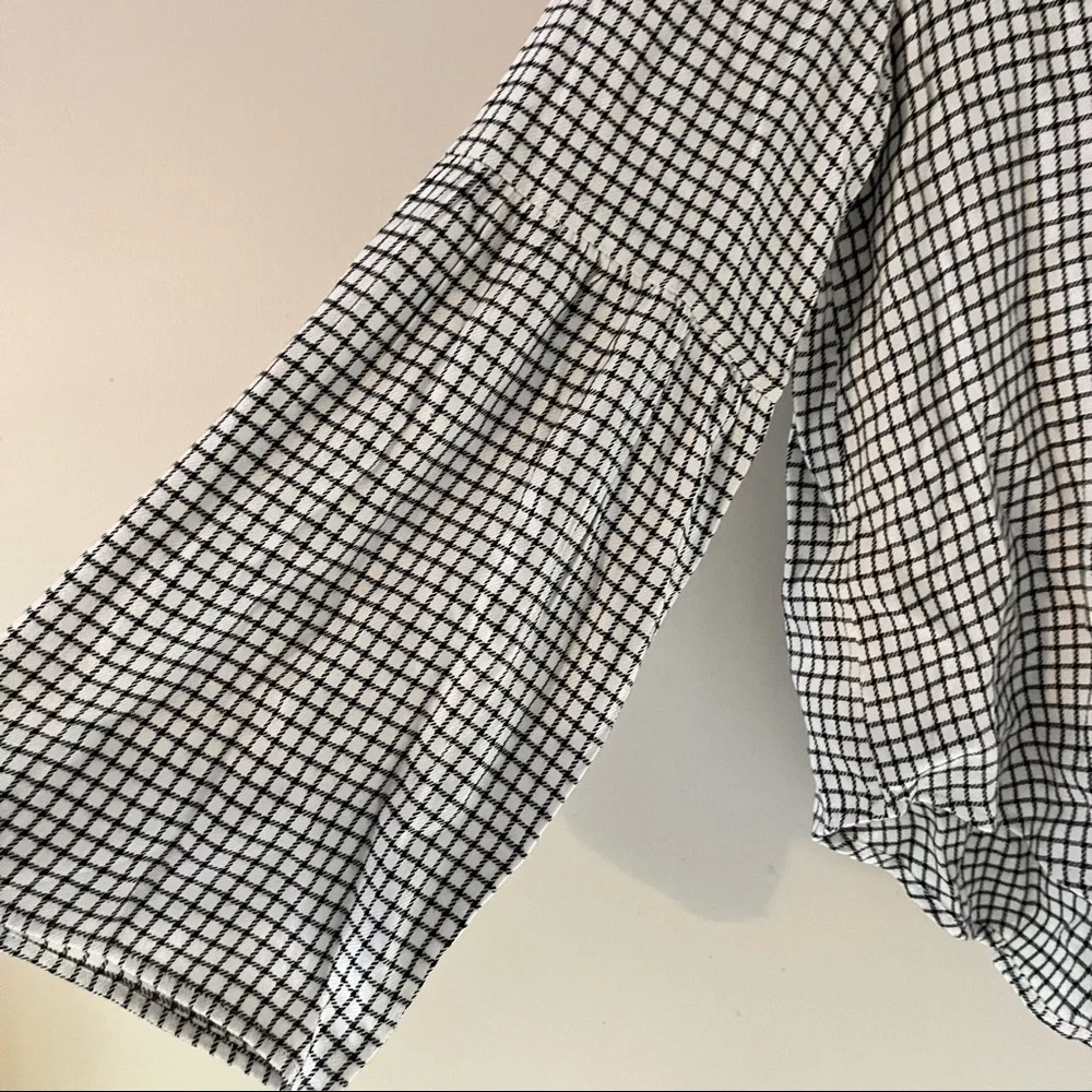 Madewell Bell-Sleeve Button-Down Shirt - Windowpane - Small - NWT - Picture 4 of 12